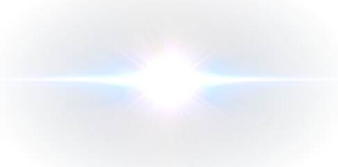 Obraz premium Futuristic Blue Light with Shiny Flare