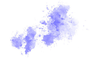 Abstract PNG Blue Watercolor Paint Splatter
