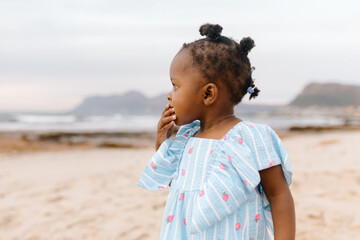 Little girl on the beach