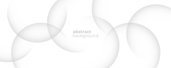 Gray bubbles. Gradient round shapes. Futuristic abstract background with light soft colored spheres for creative graphic design. Vector illustration.