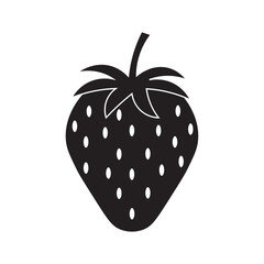strawberry fruit flat icon vector