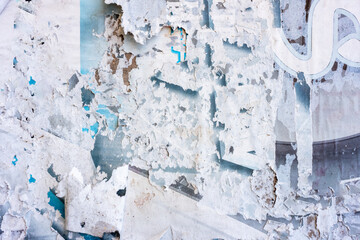 decayed paper texture on the wall. decayed street poster texture