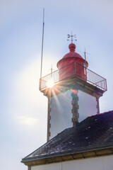 Sunbeams at an old lighthouse in Bretagne
