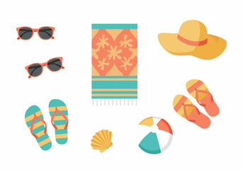 Colorful Beach Towel with Floral Pattern and Fringed Edges.