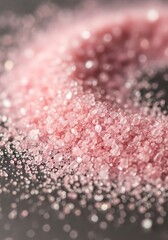 Abstract close-up pink crystal composition, shimmering background texture