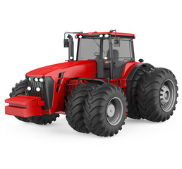 Red Tractor Isolated