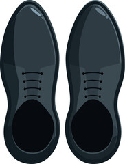 Classic black leather formal shoes isolated on white background, perfect for business or special occasions