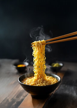 라면, 컵라면, 면, 한국 음식, 면요리, 면발, 집다, 길다, 국수류, 음식, 간식, 수제음식, 여자 손, 젓가락