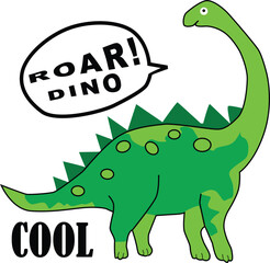 roar Dino animals  print illustrations vector art