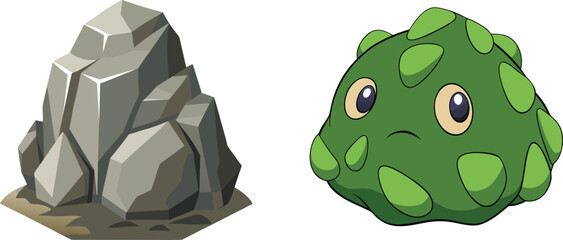 Reals tick stone vector on a white background.