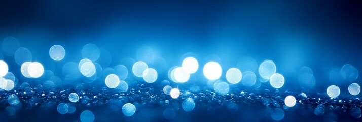 Ethereal Sky Blue Abstract with Twinkling Soft Light Cascades in Dreamy Bokeh for Serenity and Calm