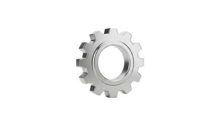 Isolated gear wheel mechanical component on a seamless backdrop, a cogwheel element