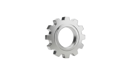 Isolated gear wheel mechanical component on a seamless backdrop, a cogwheel element