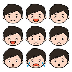 いろんな表情の男の子