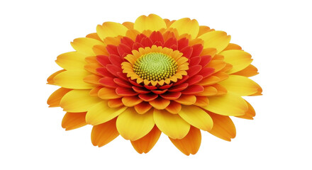 Isolated flower with vibrant colors and an artistic feel, lovely daisy on no background