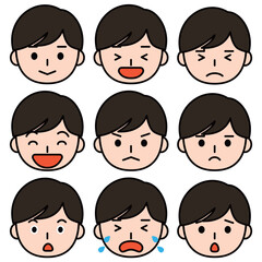 いろんな表情の男の子