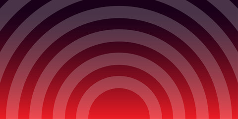 Vibrant red abstract background with a hypnotic pink and yellow swirl pattern of light rings