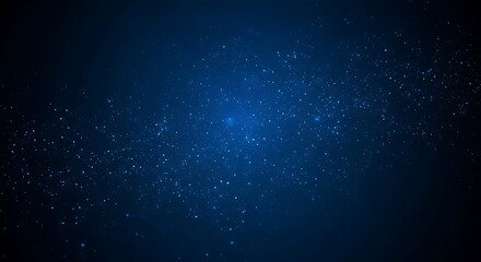 Fototapeta premium Deep blue cosmic network with glowing points and faint connecting lines