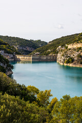 Sainte-Croix Hydroelectric Dam on the Verdon Forming Lake Sainte-Croix