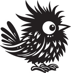 A very beautiful baby bird is playing.