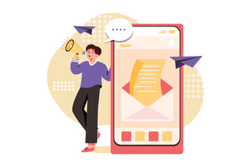 1938-email-marketing-flat-illustrations-concept-vector