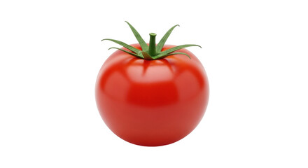 Isolated Vibrant Tomato on Plain Backdrop, Fresh Organic Produce for Healthy Meal Prep
