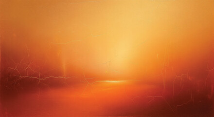 Abstract orange background warm light shining on the horizon perfect for use as a backdrop or texture