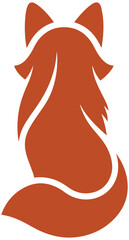 Stylish fox silhouette with a modern design, adding a touch of nature and elegance to your project