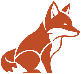 Obraz premium Elegant fox logo design, modern and sleek animal graphic for wildlife or nature brand identity