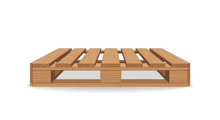 Obraz premium Wooden Shipping Pallet Isolated on White Background.