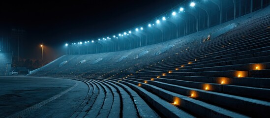Empty Stadium at Night A Moody and Atmospheric Sports Venue