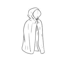 cloak digital illustration drawing isolated