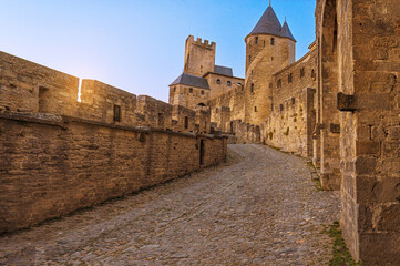 Carcassonne Citadel, A UNESCO World Heritage Site, Showcasing Medieval Towers