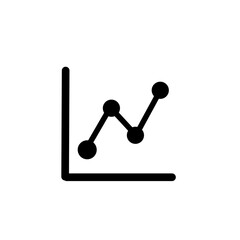 Line chart icon for business growth and data analysis／ビジネス成長やデータ分析に使える折れ線グラフアイコン