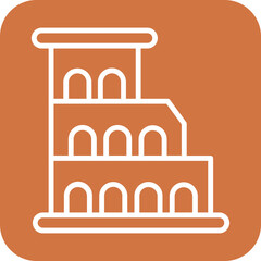 Fototapeta premium Colosseum Icon Style