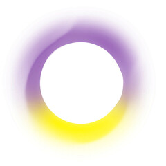 Purple and Yellow Gradient Circle Illustration with Transparent Center