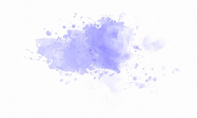 Abstract PNG Blue Watercolor Paint Splatter on Transparent Background