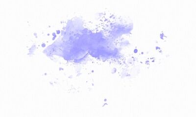 Abstract PNG Blue Watercolor Paint Splatter on Transparent Background