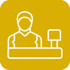 Cashier Male Icon Style