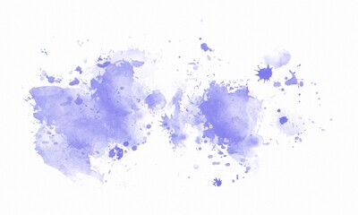 Abstract PNG Blue Watercolor Paint Splatter on Transparent Background
