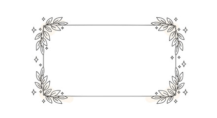 A decorative border frame with floral and star elements.