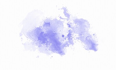 Abstract PNG Blue Watercolor Paint Splatter on Transparent Background