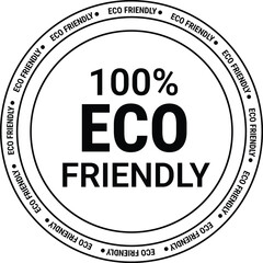 100 Percent Eco Friendly Certified Circle Stamp