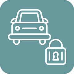 Car Security Icon Style