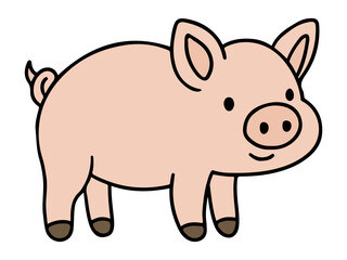 animal set cute pig pork sticker