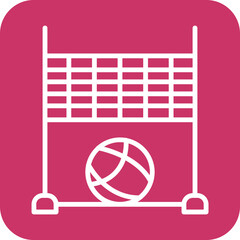 Fototapeta premium Beach Volleyball Icon Style