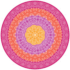 Signs and symbols. Circle pattern lotus or flower mandala art design. colorful, vintage, tradition, classic, dco, cycle, islamic, arabic, embroidery, ikat, Indian motifs, traditional, Turkish, arts .