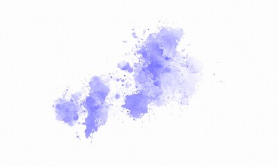 Abstract PNG Blue Watercolor Paint Splatter on Transparent Background