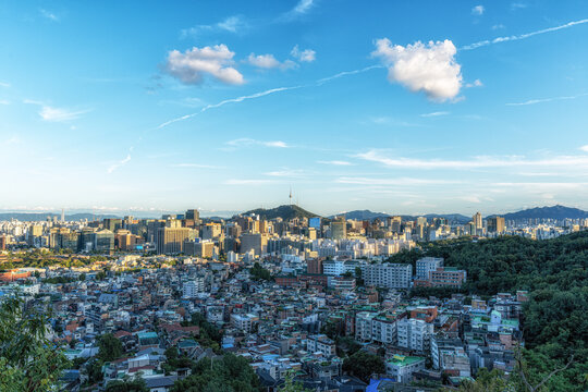 Sunset over Seoul South Korea