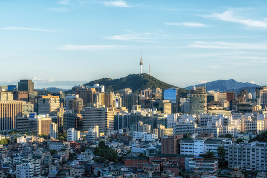 Sunset over Seoul South Korea